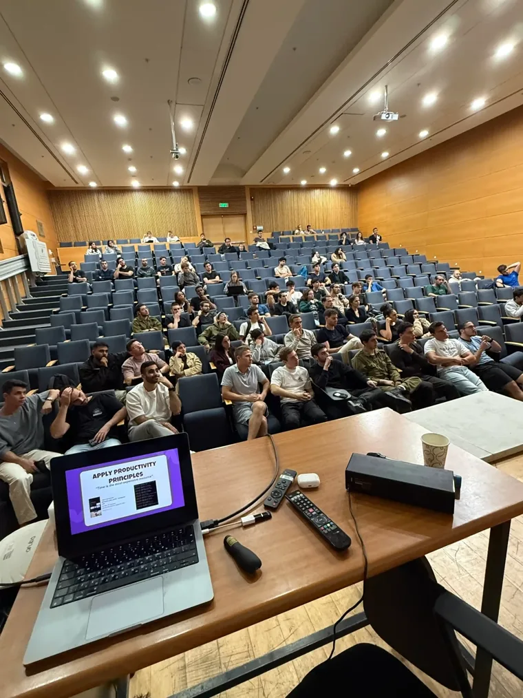 Dan Lasker lecturing at the Academic College of Tel Aviv–Yaffa
